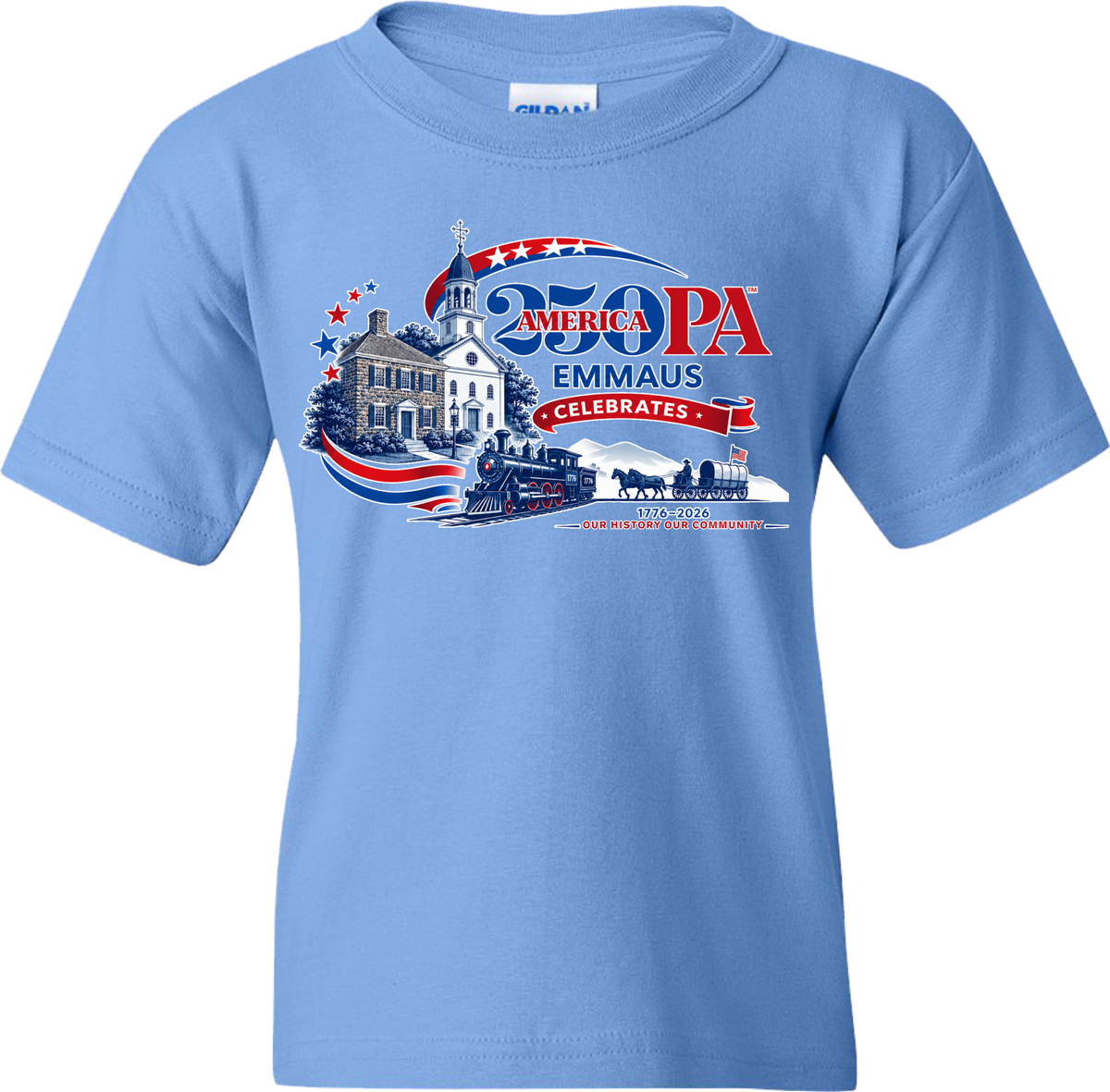 Emmaus 250th Celebration Train T-Shirt (Youth)