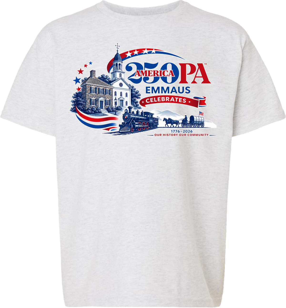Emmaus 250th Celebration Train T-Shirt (Youth)