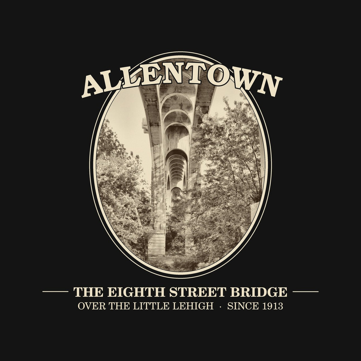 Eighth Street Bridge over the Little Lehigh artwork