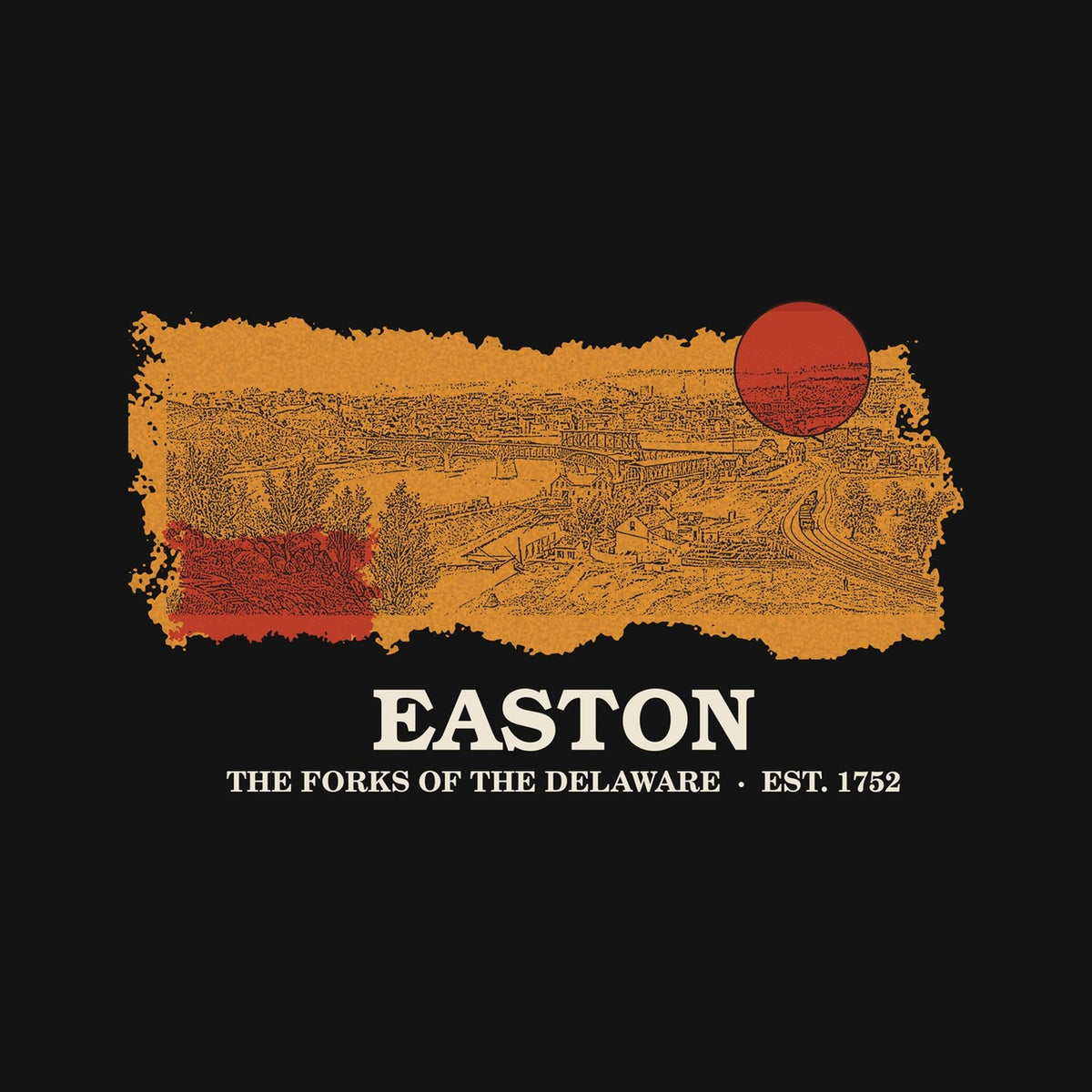 Easton Forks of the Delaware artwork, est. 1752