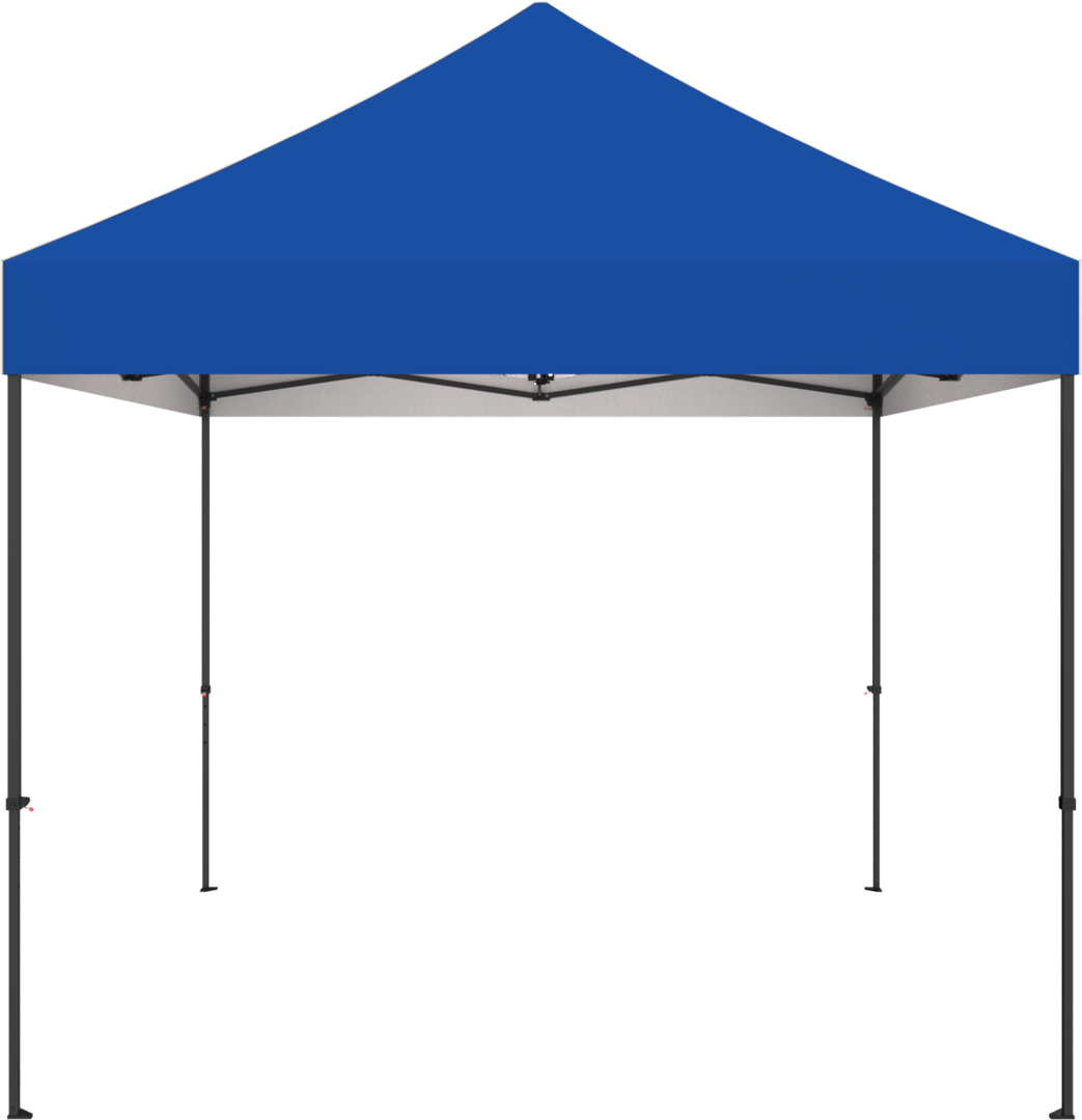 10 ft pop-up event tent with blue canopy